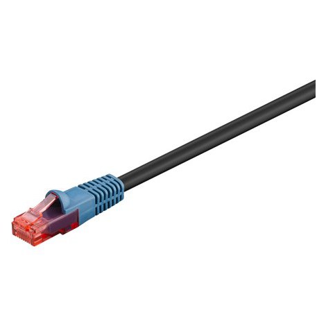 Goobay | CAT 6 Outdoor-patch cable U/UTP | 94389 | 10 m | Black | Prewired, unshielded LAN cable with RJ45 plugs for connecting